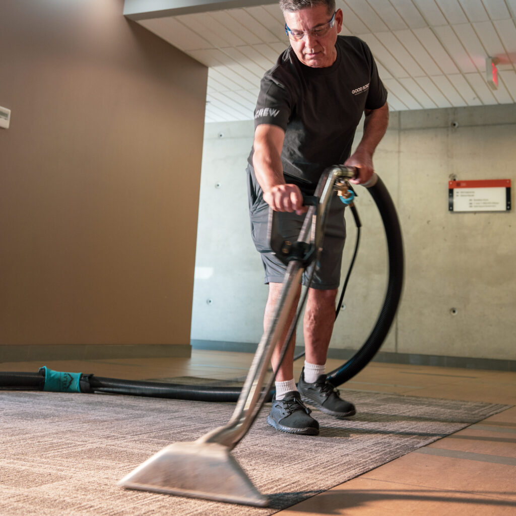 Carpet cleaning in office space, professional cleaning services, Good Sorts Property Services