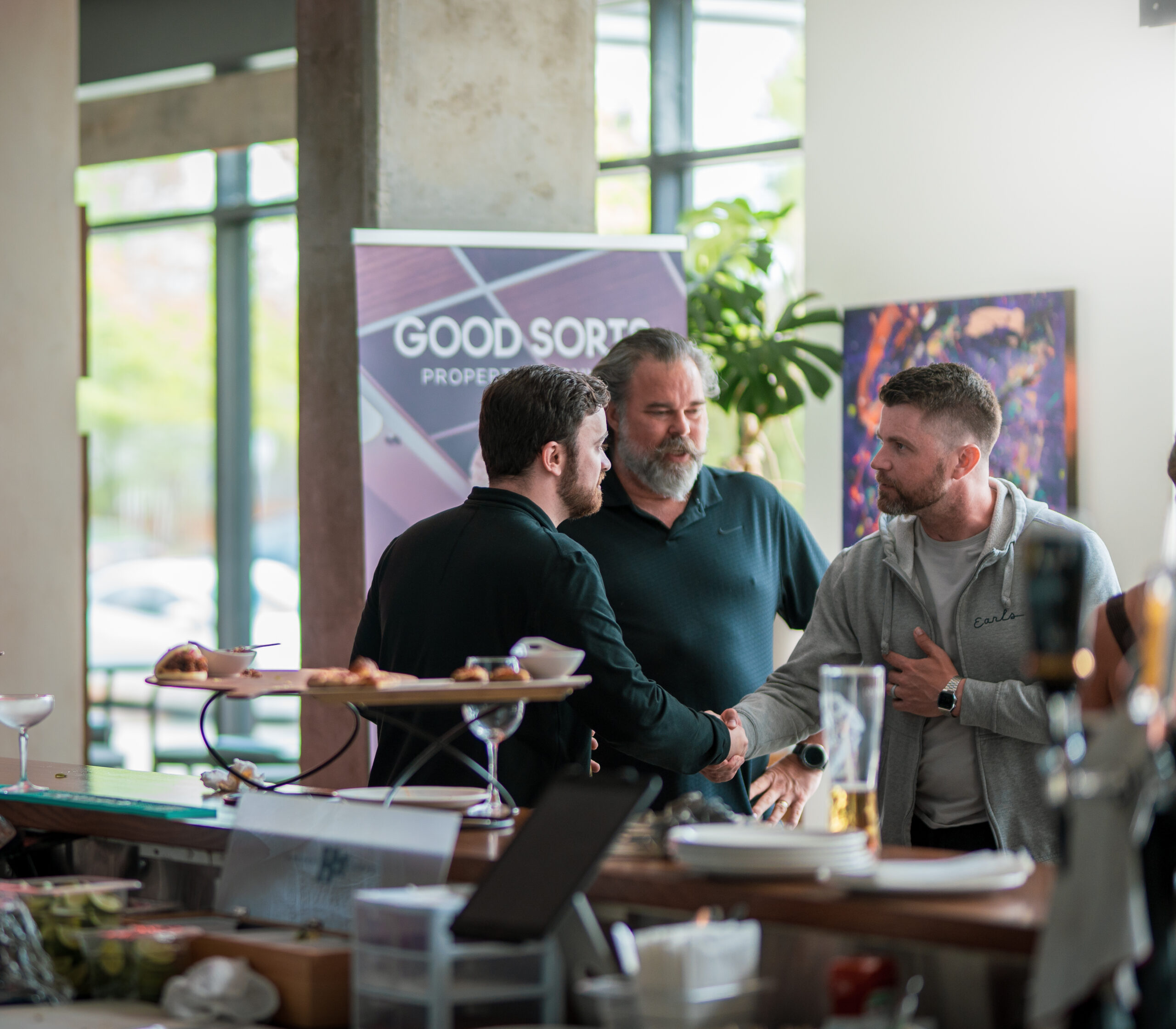 Property managers and Good Sorts team networking at The Good Mixer in Kelowna