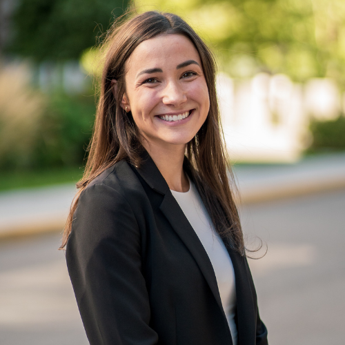 Allison Gechter, Franchise Relationships Manager at Good Sorts Property Services, smiling in nature
