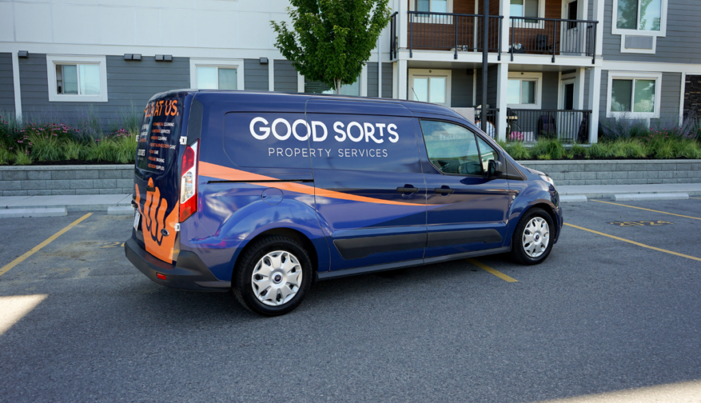 Good Sorts Property Services vehicle in parking lot